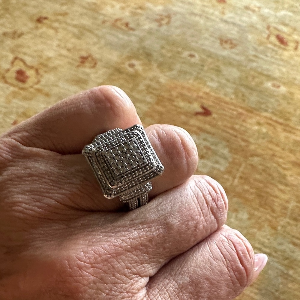 Silver Square Ring